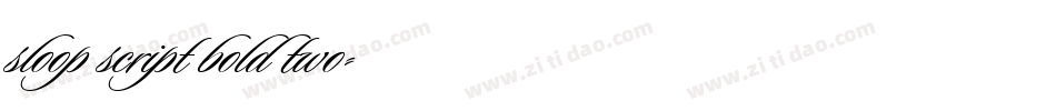 sloop script bold two字体转换